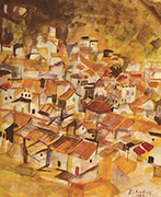 «Село в Еспанії». 1965. Папір, акварель